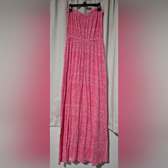 Old Navy Pink Patterned Maxi Dress - Picture 4 of 4